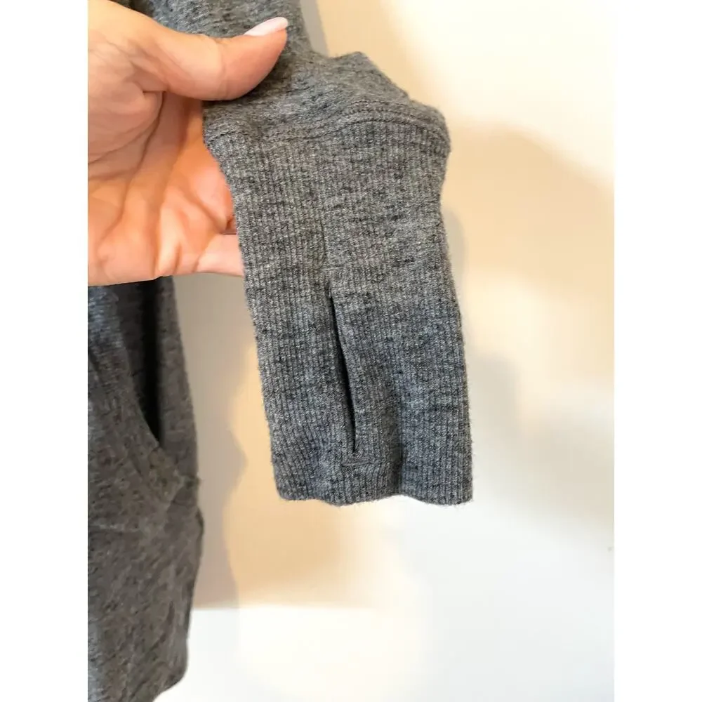 Athleta Oversized Open Front Cardigan Black Gray Size XXS